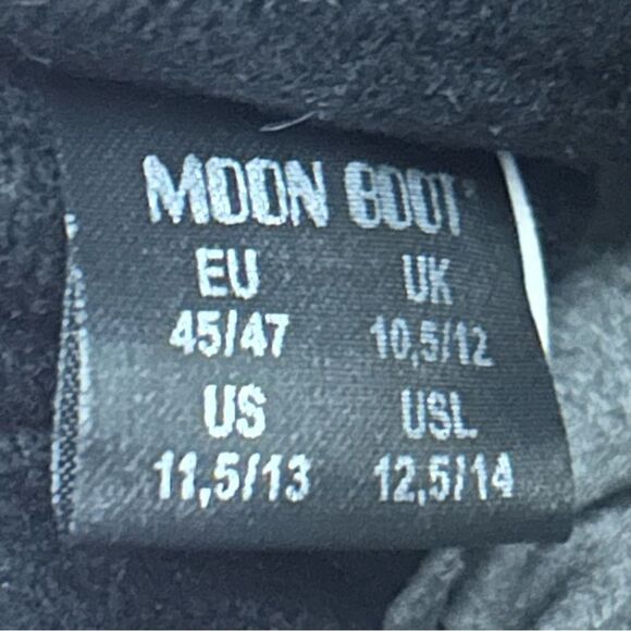 Moon Boot Icon Low Nolace Quilted Black Boots Men’s Size 11.5 - 13 - Picture 9 of 9